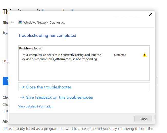 Trouble Downloading attachments in forms. Please contact